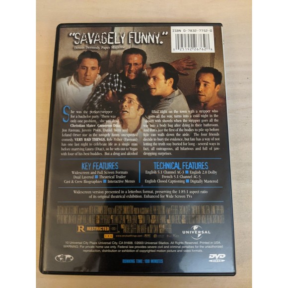 Very Bad Things DVD - Picture 2 of 2